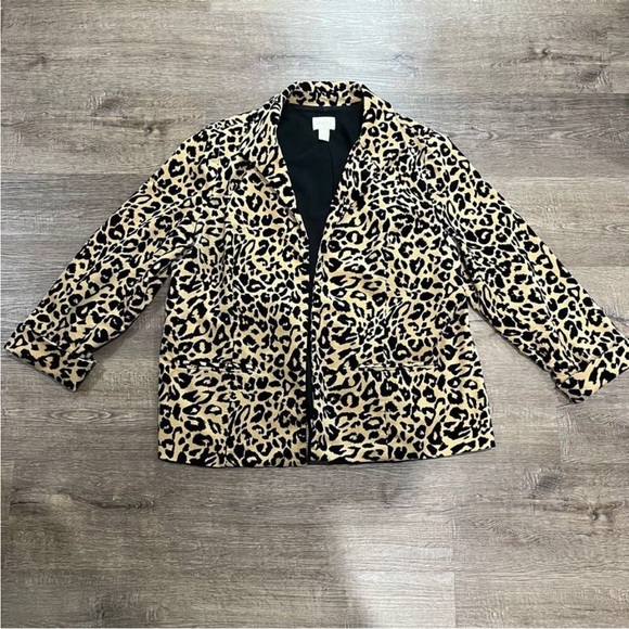 Chico’s Leopard Velveteen Jacket - Picture 3 of 8